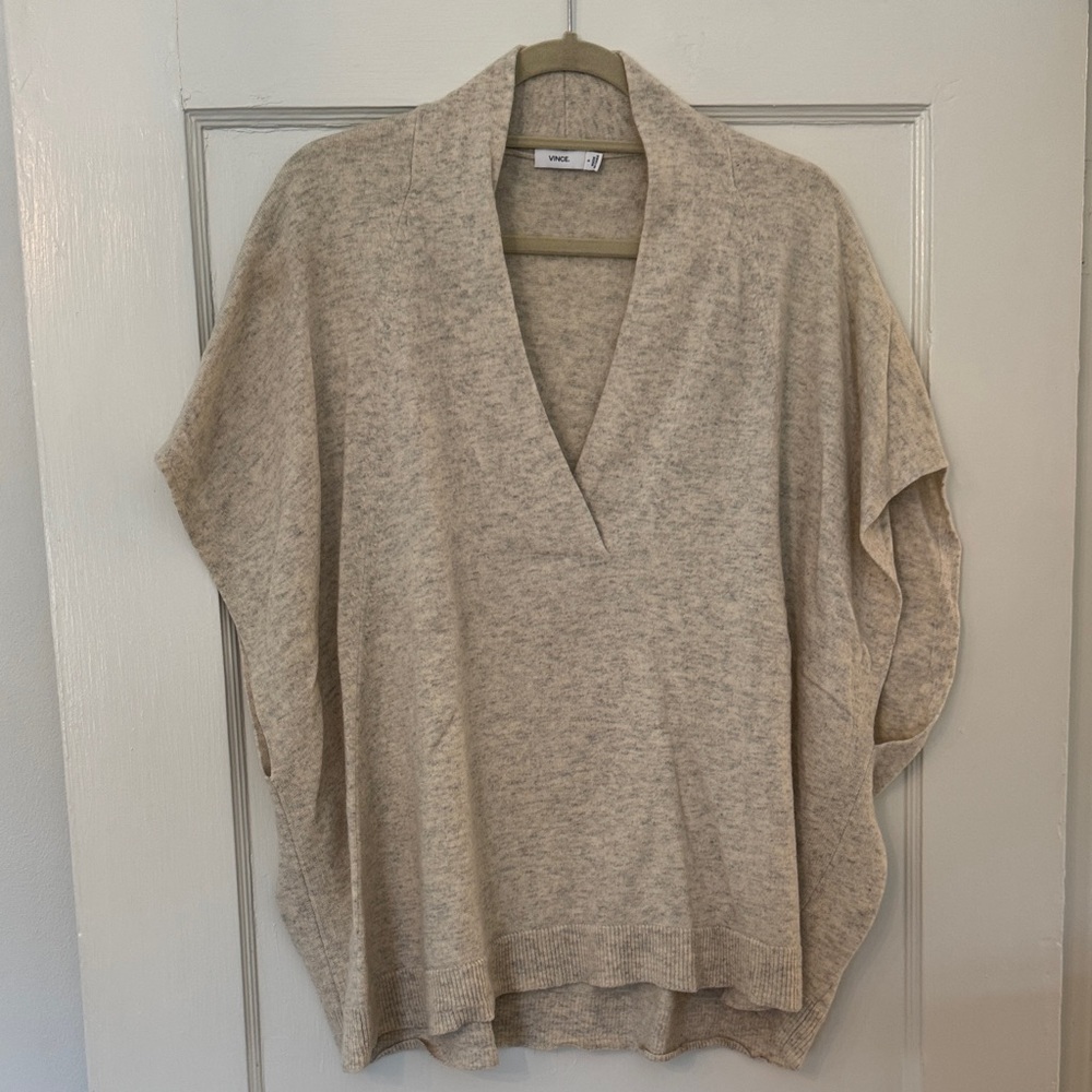 Vince Women's Beige Poncho Sweater - Size S
